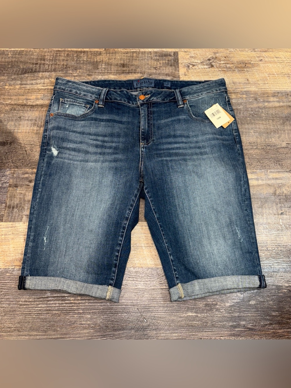 Lucky Brand Jean Shirts Size 16W Ginger Bermuda Shorts NWT